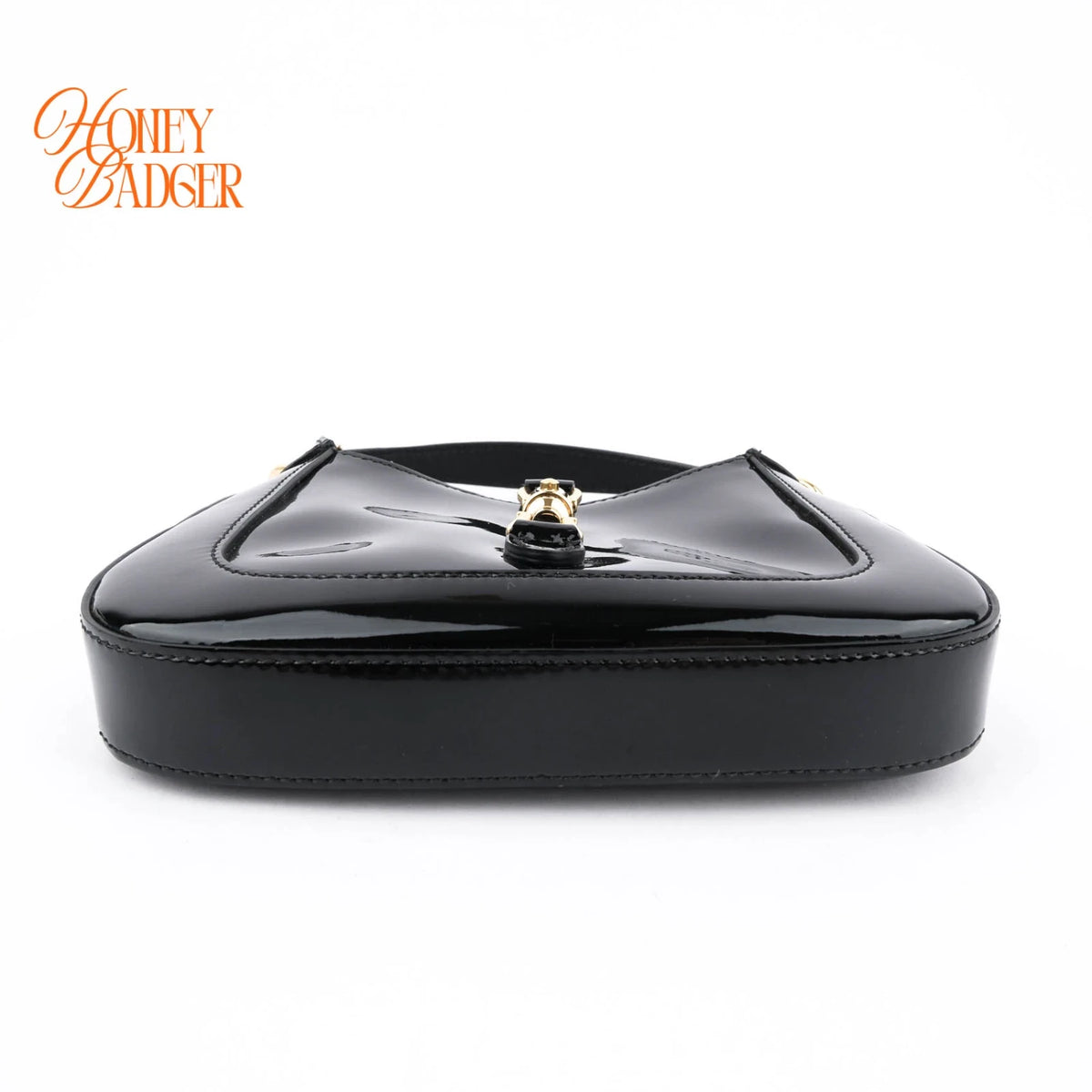 Gucci Jackie 1961 Mini Patent Leather Black Gold Hardware Rank S