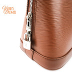 Louis Vuitton Alma PM Epi Leather Cacao Brown Silver Hardware Rank A