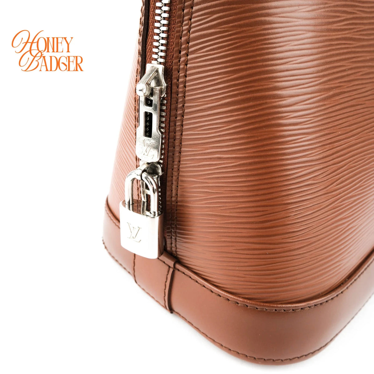 Louis Vuitton Alma PM Epi Leather Cacao Brown Silver Hardware Rank A