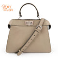 Fendi Peekaboo Small Beige Leather Grade A