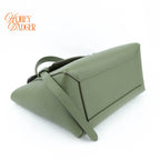 Celine Belt Bag Medium Grained Calfskin Green Gold Hardware Rank A