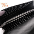 Saint Laurent Classic Cassandre Chain Wallet Grain de Poudre Leather Black Matte Black Hardware Rank A