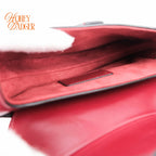 Dior Mini Saddle Bag Calfskin Leather Red Gold Hardware Rank A