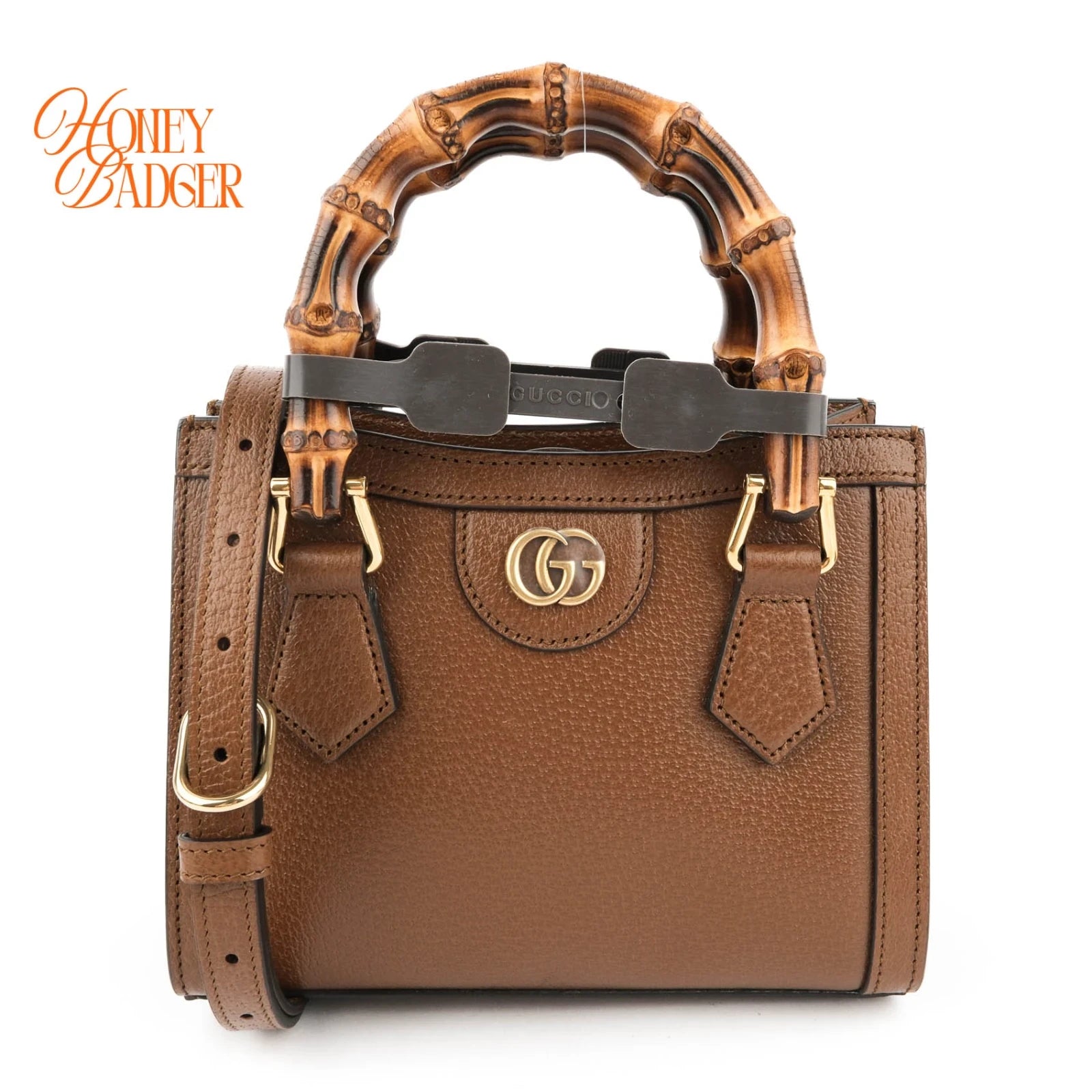 Gucci Diana Mini Leather Brown Rank S