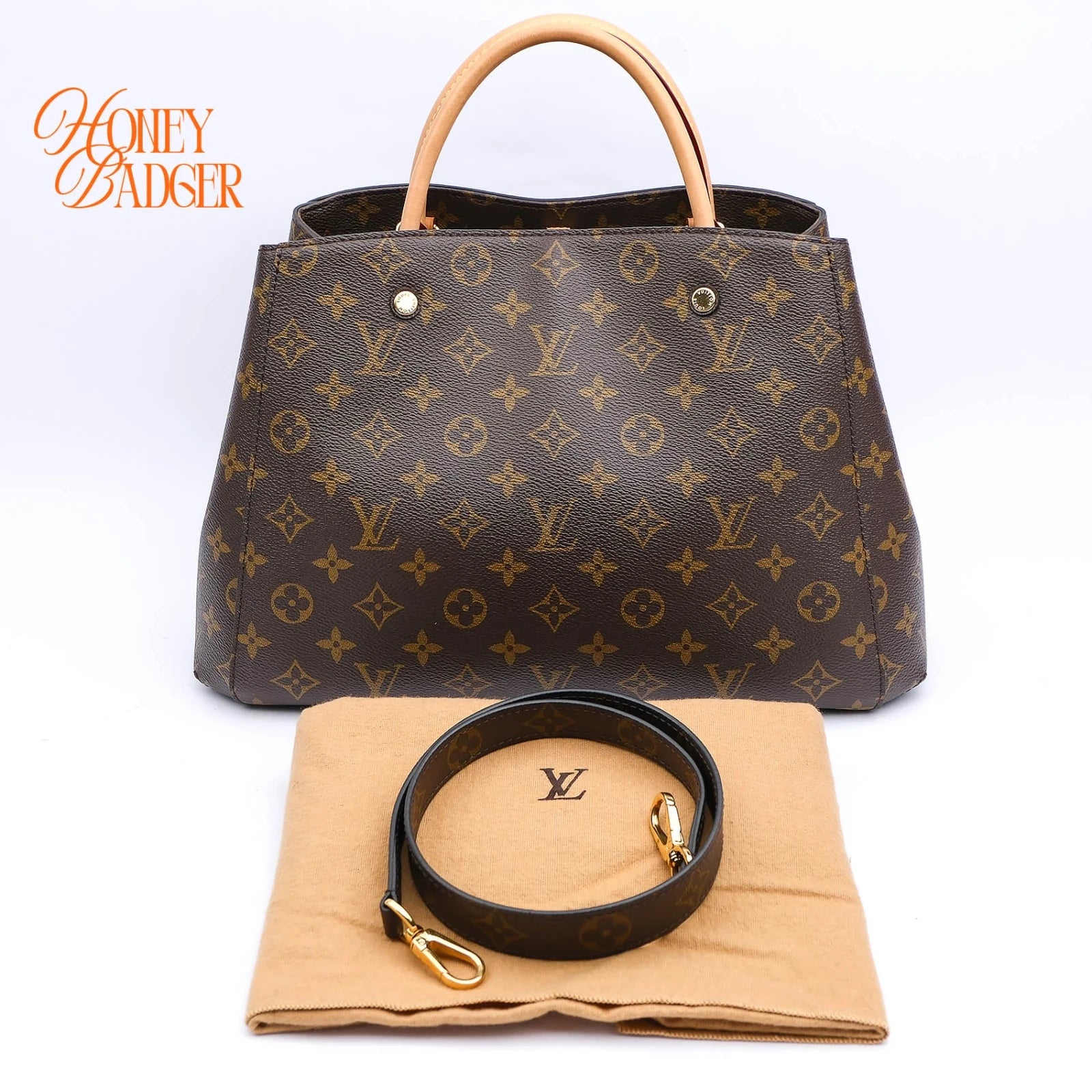 Louis Vuitton Montaigne MM Monogram Canvas Brown Rank A