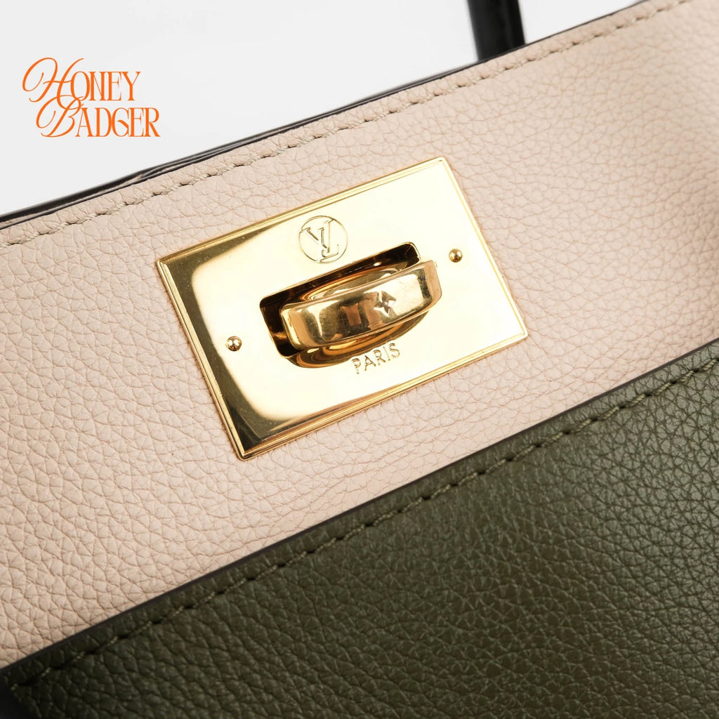 Louis Vuitton On My Side MM Monogram & Leather 2WAY Handbag Green