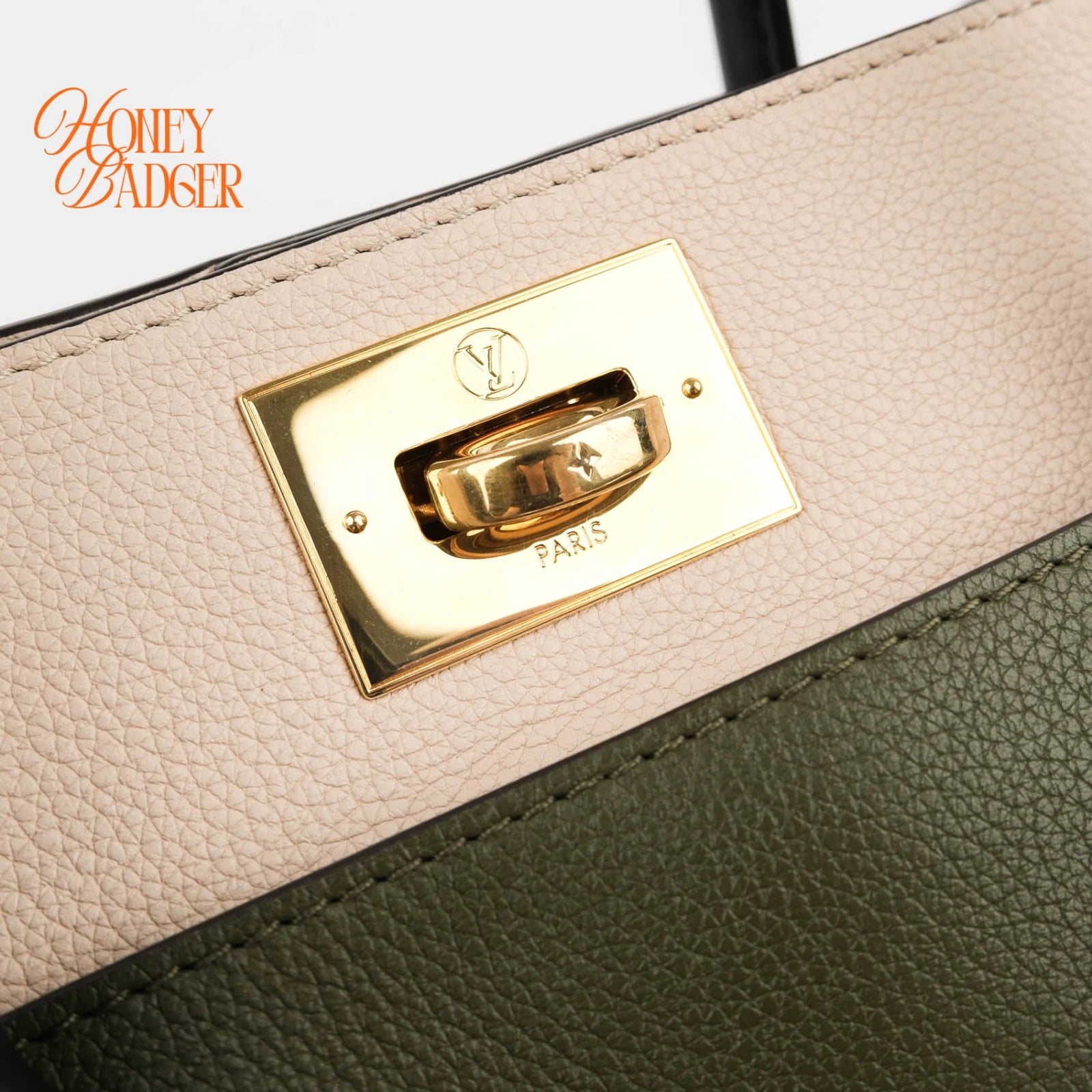Louis Vuitton On My Side MM Monogram & Leather 2WAY Handbag Green