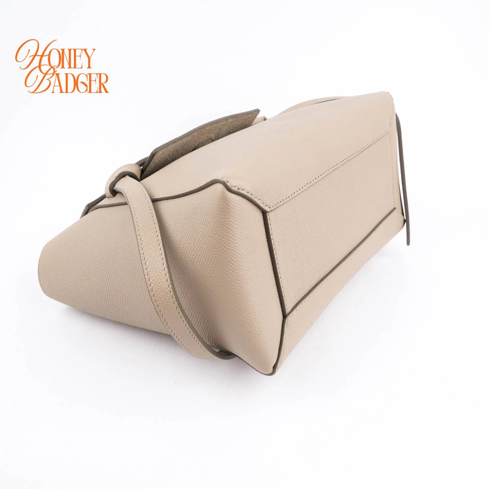 Celine Belt Bag Medium Beige Leather 2Way Handbag Rank A