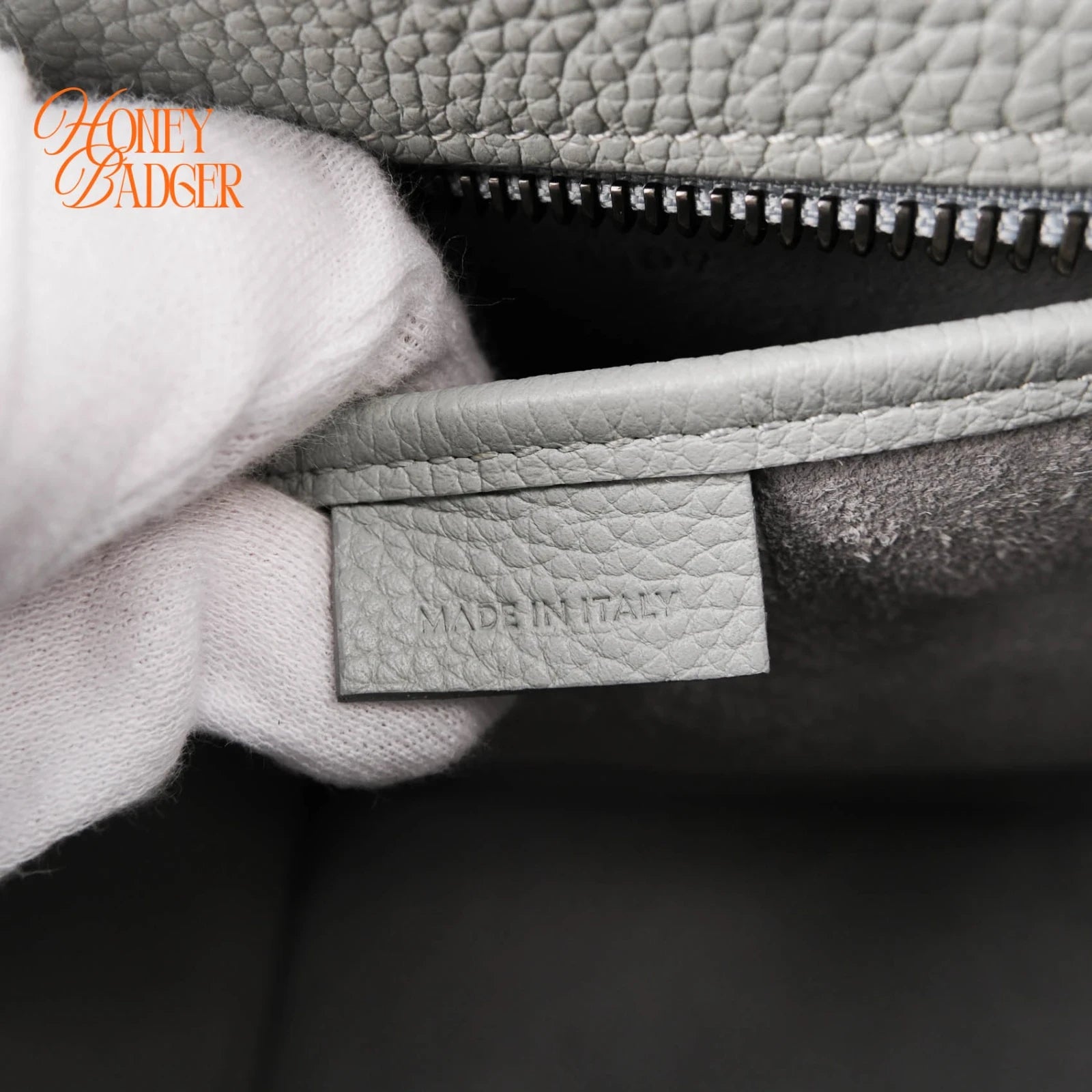 Celine Luggage Nano in gray leather, Grade A condition.
