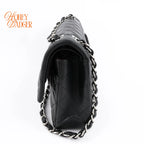 Chanel Classic Flap Medium Black Lambskin Rank A