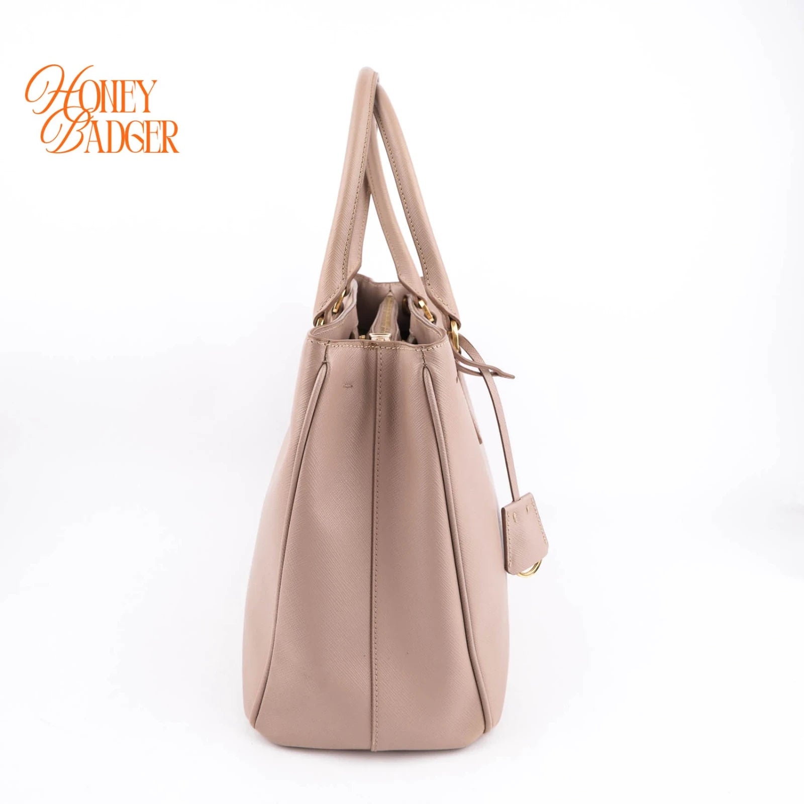 Prada Galleria Medium Saffiano Leather Beige Rank A