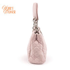 Dior Soft Small Shopping Tote Cannage Lambskin Light Pink Silver Hardware Rank AB