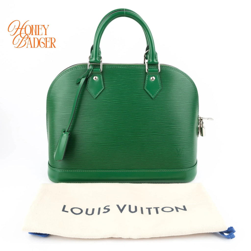 Louis Vuitton Alma PM Epi Leather Menthe Green Silver Hardware Rank A