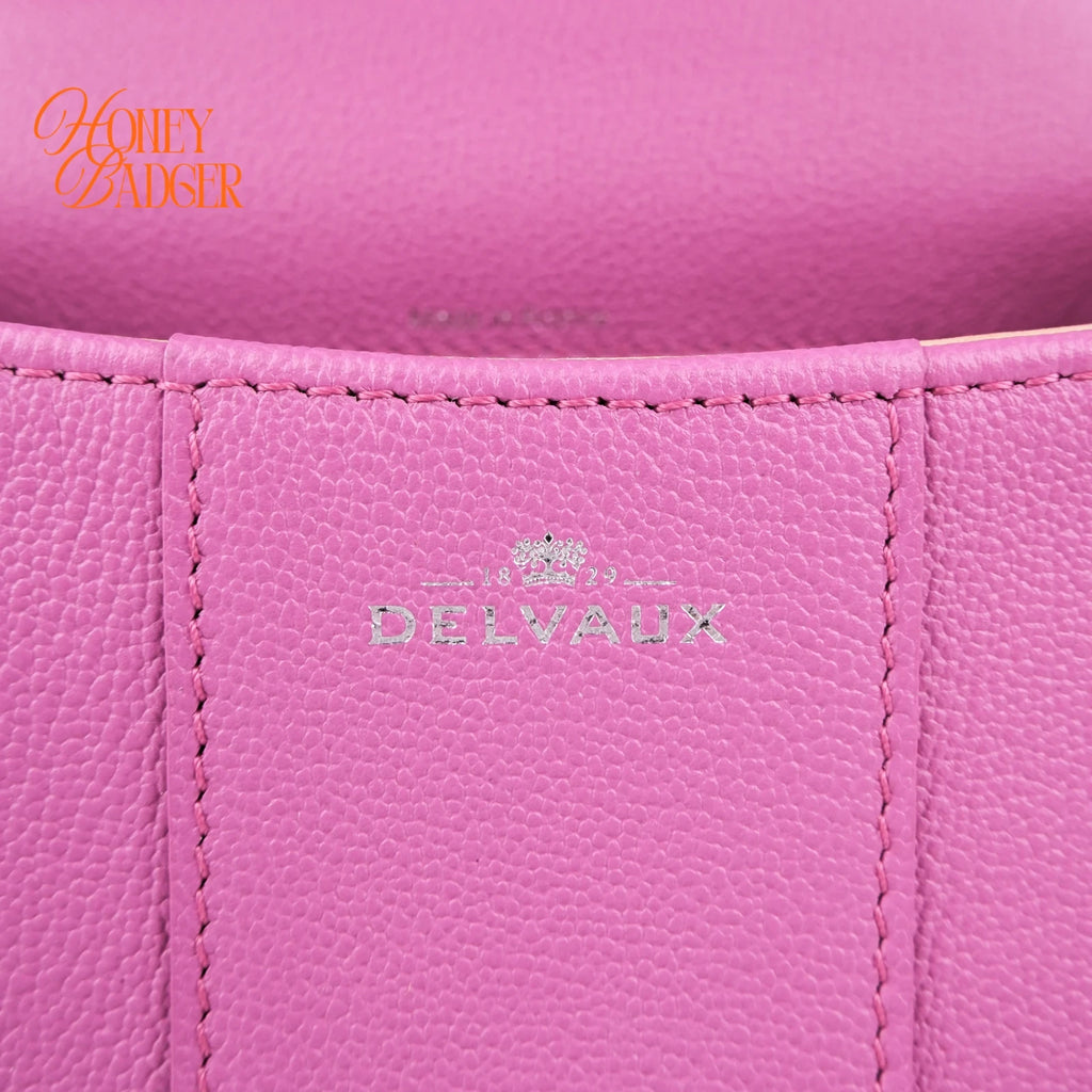 Delvaux Brillant Mini Grained Leather Pink Rank A