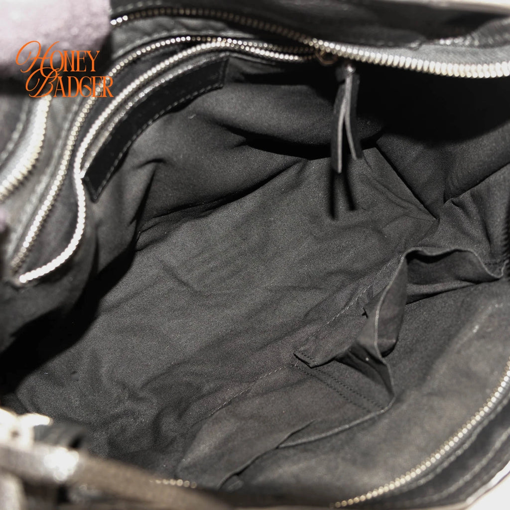 Balenciaga City Medium Leather Black Silver Hardware Rank A