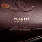 Chanel Matelasse 25 Double Flap Double Chain Leather Black Rank AB