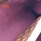 Louis Vuitton Montaigne MM Monogram Canvas Natural Cowhide Rank A