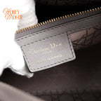Dior Lady Dior Medium Cannage Lambskin Gray Rank A