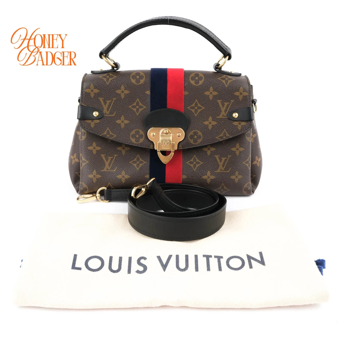 Louis Vuitton Georges BB Monogram Marine Cerise Gold Hardware Rank A