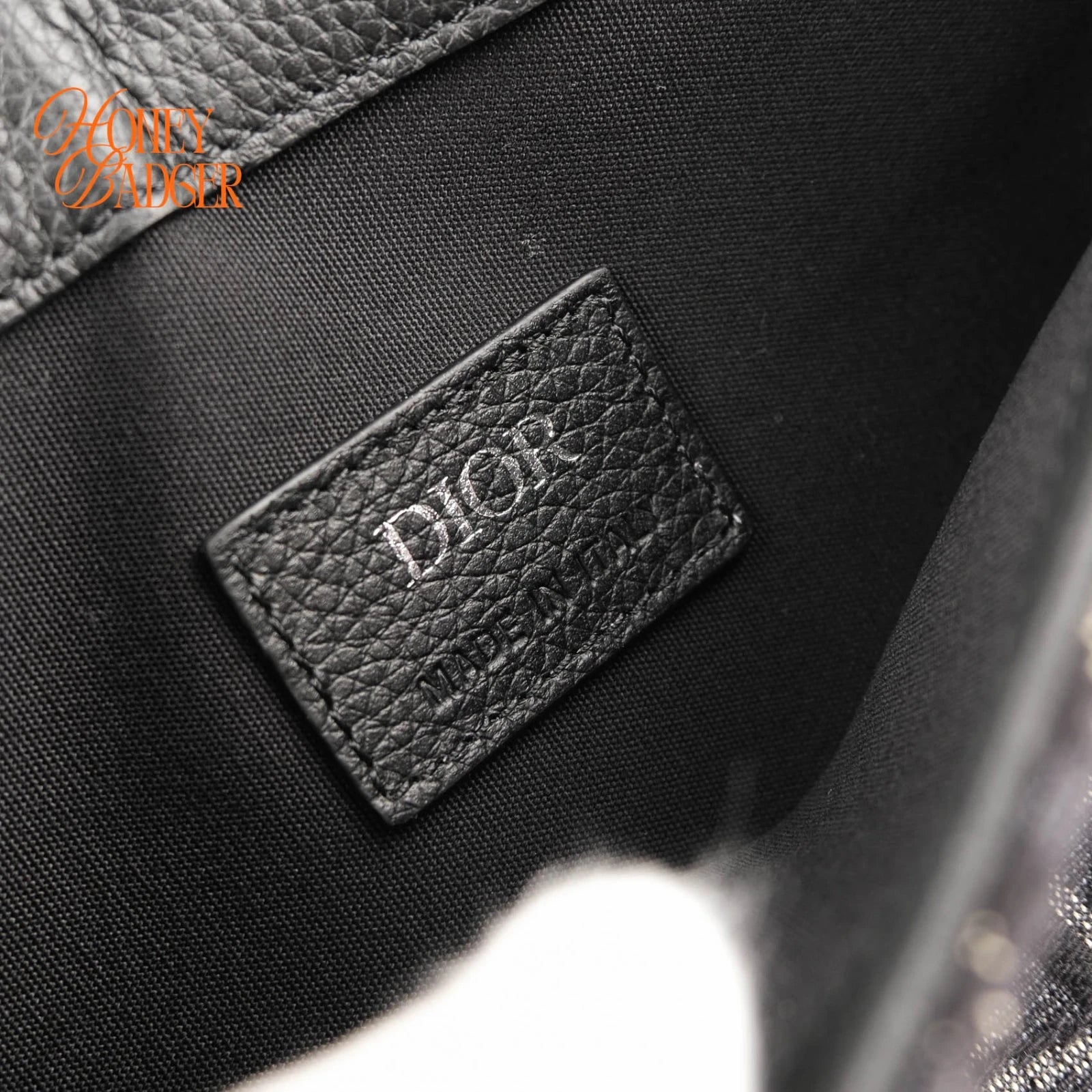 Dior Saddle Slim Pouch Oblique Jacquard Black Navy White 2WAY Bag
