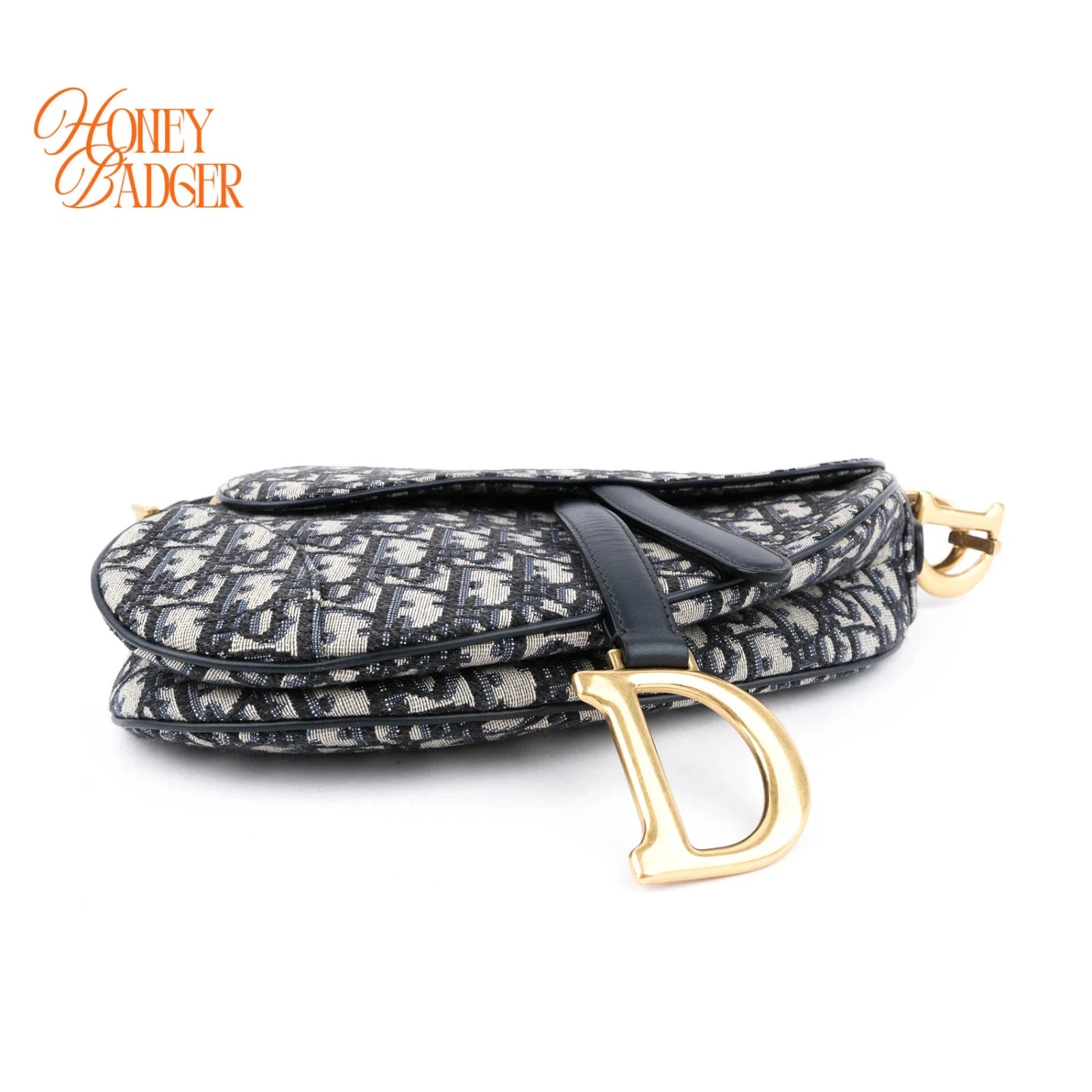 Dior Saddle Bag Oblique Jacquard Blue Rank A