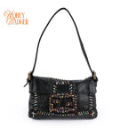Fendi Baguette Black Multicolor Leather Mini Grade A