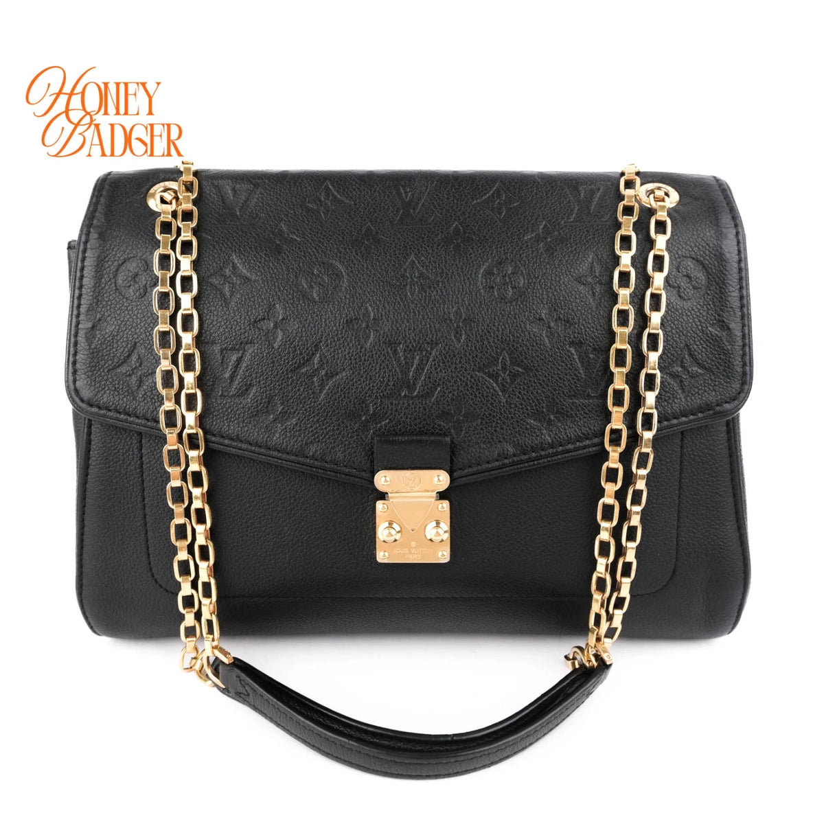 Louis Vuitton Saint-Germain MM Monogram Empreinte Noir Gold Hardware Rank A