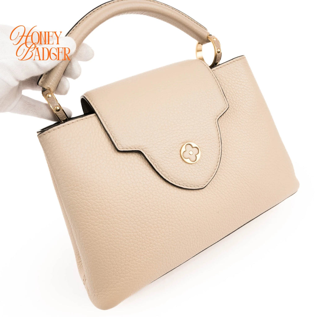 Louis Vuitton Capucines BB Beige Taurillon Leather Gold Hardware 2WAY Bag