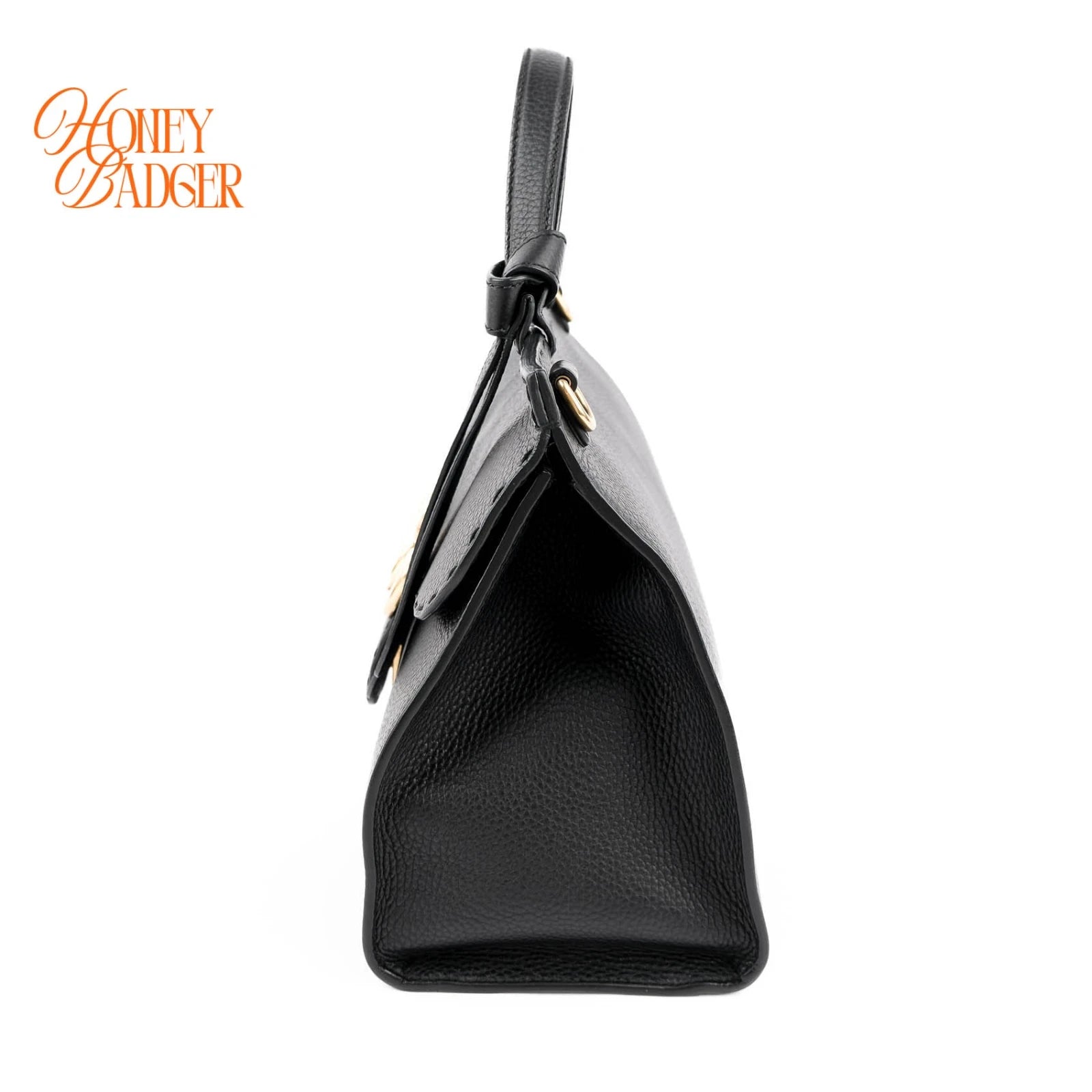 Gucci GG Marmont Top Handle Leather Black Rank A