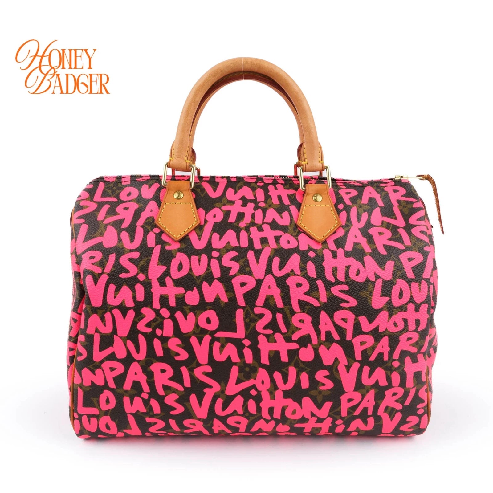 Louis Vuitton Speedy 30 Monogram Graffiti Canvas Pink Rank A