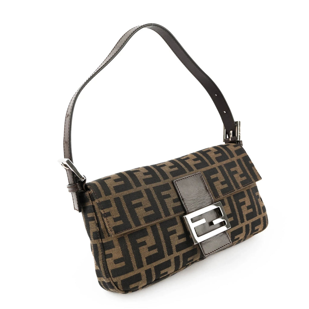 Fendi Baguette Zucca Canvas Brown Rank A