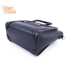 Celine Luggage Nano Leather Navy Rank A
