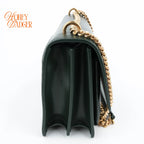 Saint Laurent Sunset Medium Calfskin Leather Dark Green Gold Hardware Rank A