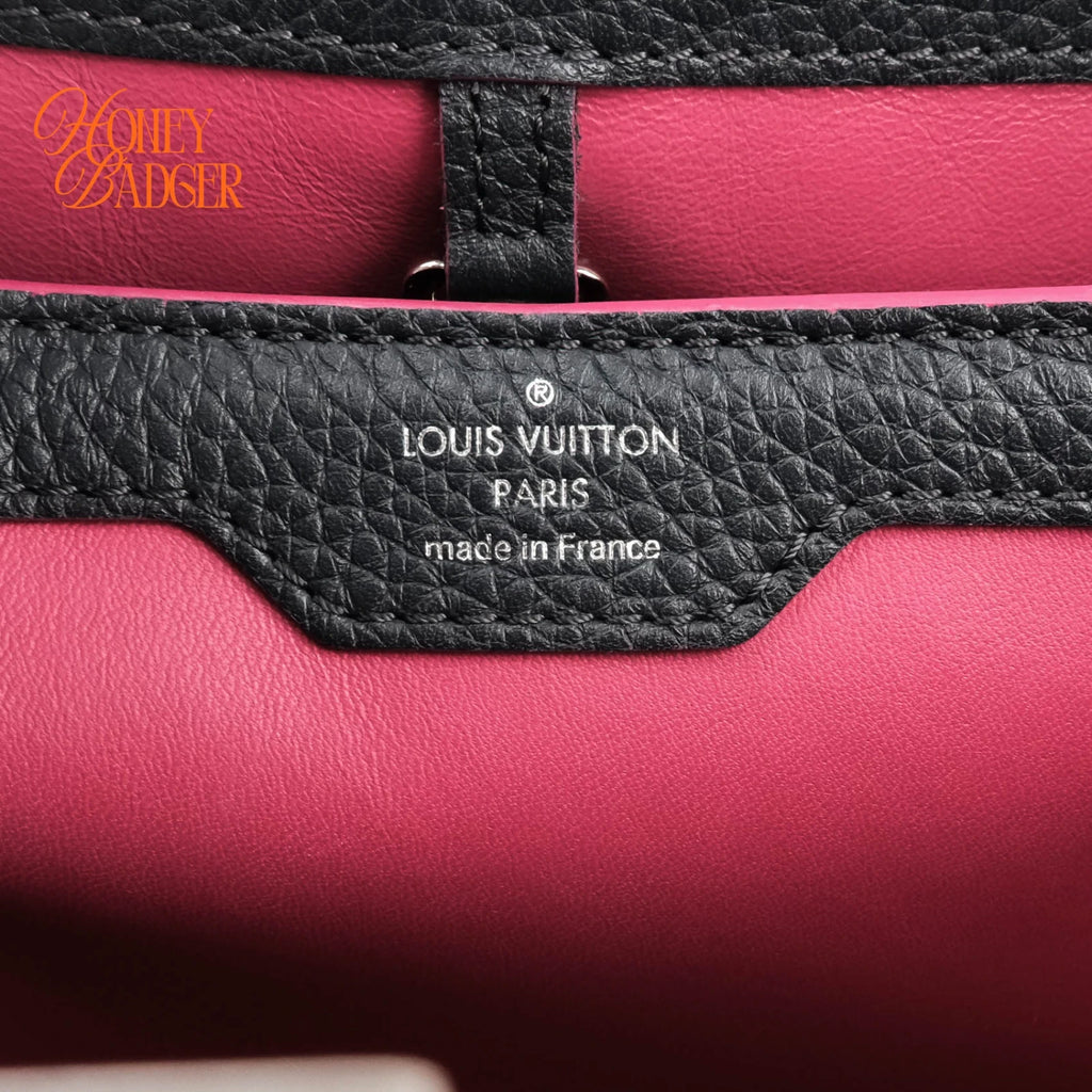 Louis Vuitton Capucines BB Taurillon Leather Navy Pink Edge Rank A