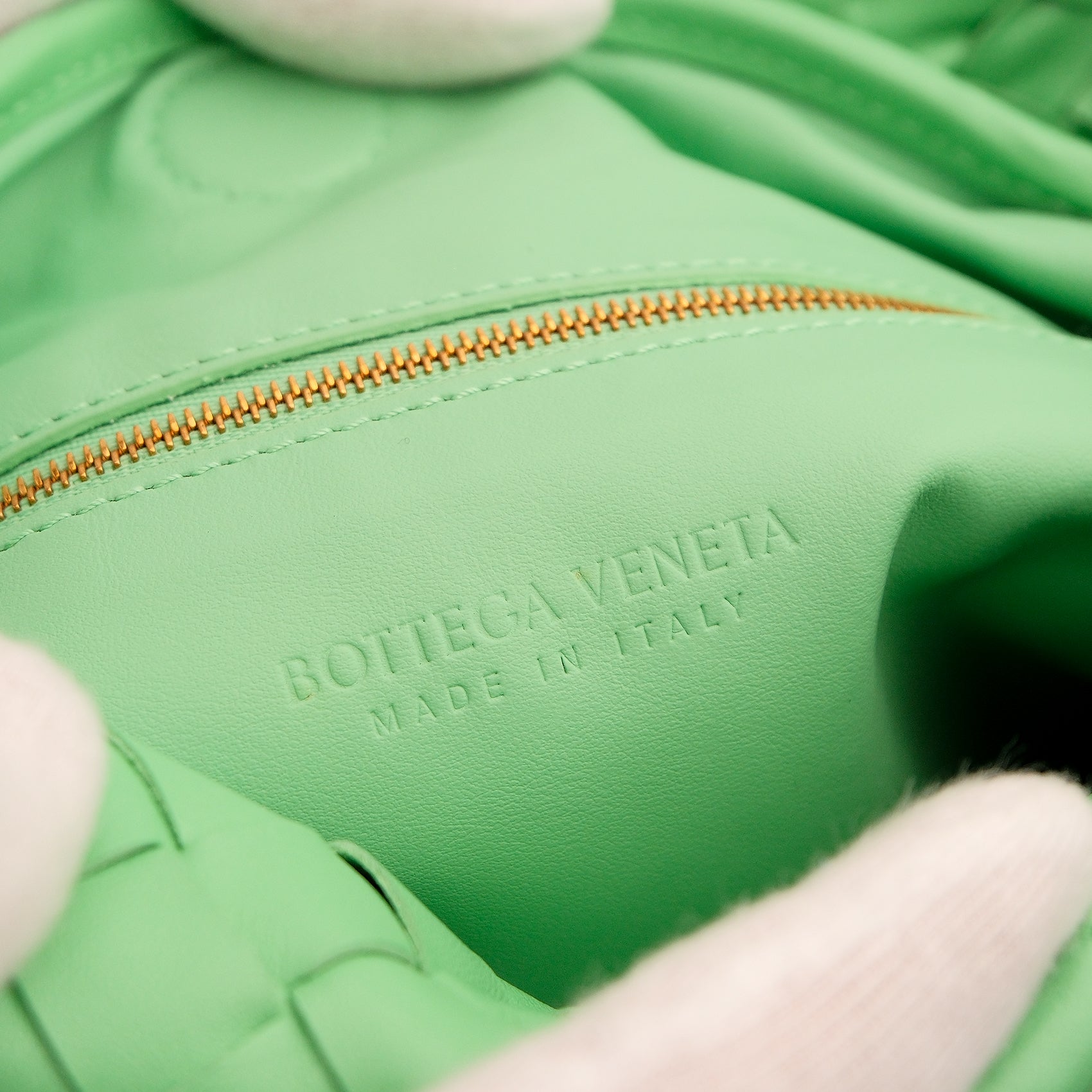 Bottega Veneta Intrecciato Hobo Shoulder Bag Nappa Leather Parakeet Green