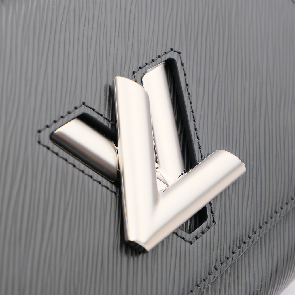 Louis Vuitton Twist MM M50282 Epi Leather Black Silver Hardware Shoulder Bag