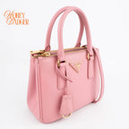 Prada Galleria Small Sakura Pink Saffiano Leather 2Way Bag Rank A