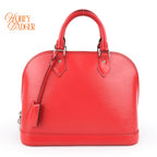 Louis Vuitton Alma PM Epi Leather Coquelicot Red Silver Hardware Rank AB