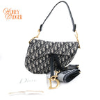 Dior Saddle Bag Oblique Jacquard Blue Rank A