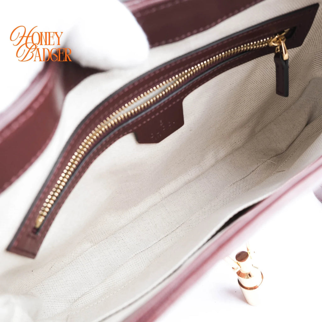 Gucci Jackie 1961 GG Canvas and Leather Burgundy Rank S