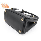 Prada Galleria Mini Saffiano Leather 2WAY Bag Black Nero