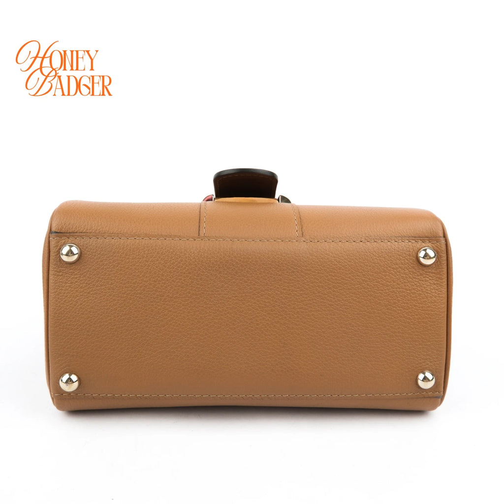 Delvaux Brillant Mini Rodéo Calf Tan Brown Palladium Hardware Rank AB