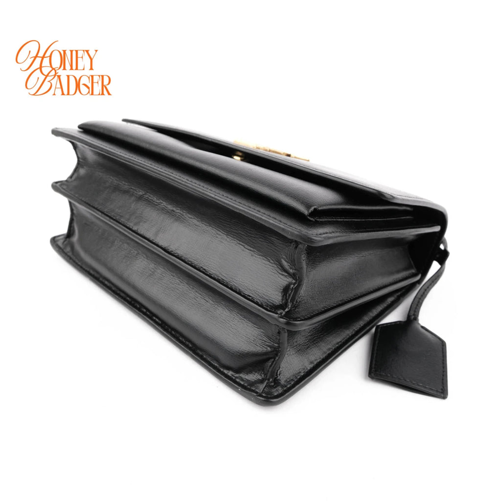Saint Laurent Sunset Medium Leather Black Rank A