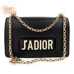 Dior J’Adior Medium Flap Bag Black Calfskin Gold Hardware Rank A