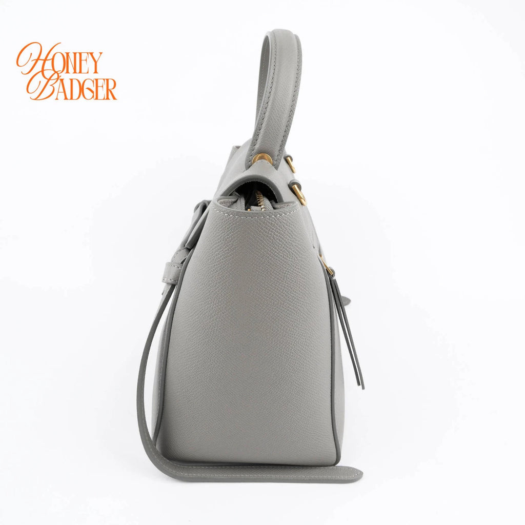Celine Belt Bag Micro Gray Leather Grade A