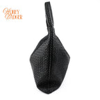 Bottega Veneta Maxi Veneta Hobo Intrecciato Nappa Leather Black Rank AB
