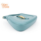 Gucci Jackie 1961 Mini Shoulder Bag Light Blue Leather Gold Hardware 2WAY Bag