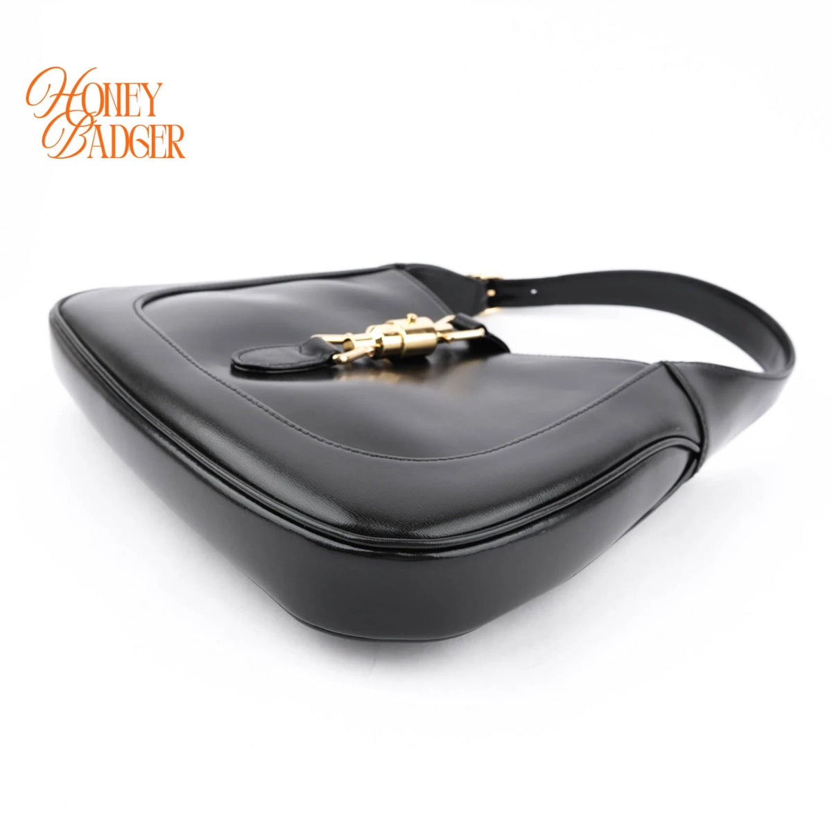 Gucci Jackie 1961 Medium Smooth Leather Black Gold Hardware Rank S
