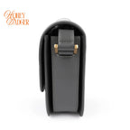 Saint Laurent Solferino Medium Satchel Bag Gray Smooth Leather Gold Hardware