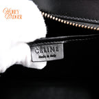 Celine Luggage Nano Tweed Black Leather 2-Way Bag Rank AB
